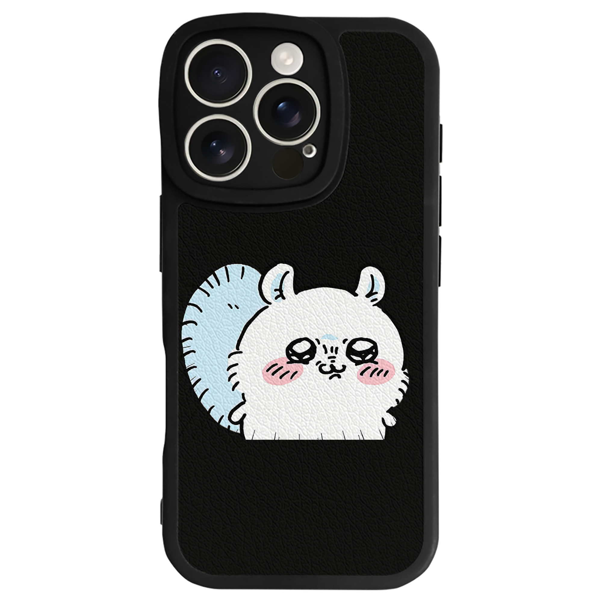 （画像用） ちいかわ モモンガ Chii-kawa Momonga 【iPhone 16シリーズ対応】シリコンスマホケース（レザー調） 材質：シリコン